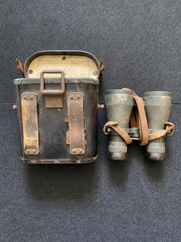 WW1 1918 DATED GERMAN EMIL BUSCH A-G RATHENOW FERNGLAS 08 BINOCULARS