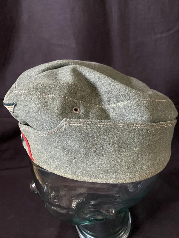 WW2 GERMAN ARMY ARTILLERY ENLISTED MAN'S OVERSEAS M38 CAP