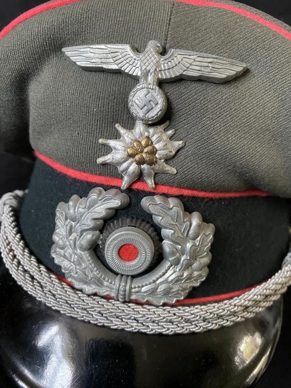 WW2 GERMAN PANZER OFFICER'S VISOR CAP