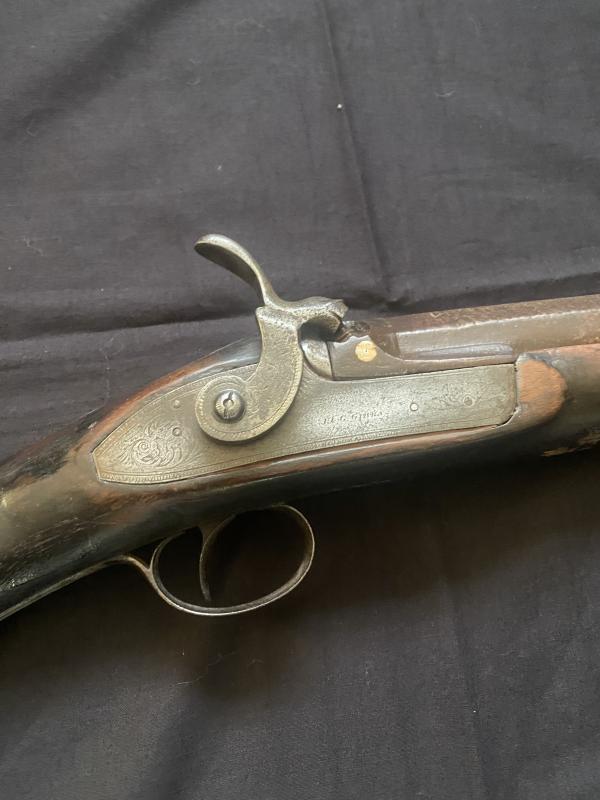 ANTIQUE J&G GIBBS PERCUSSION MUSKET