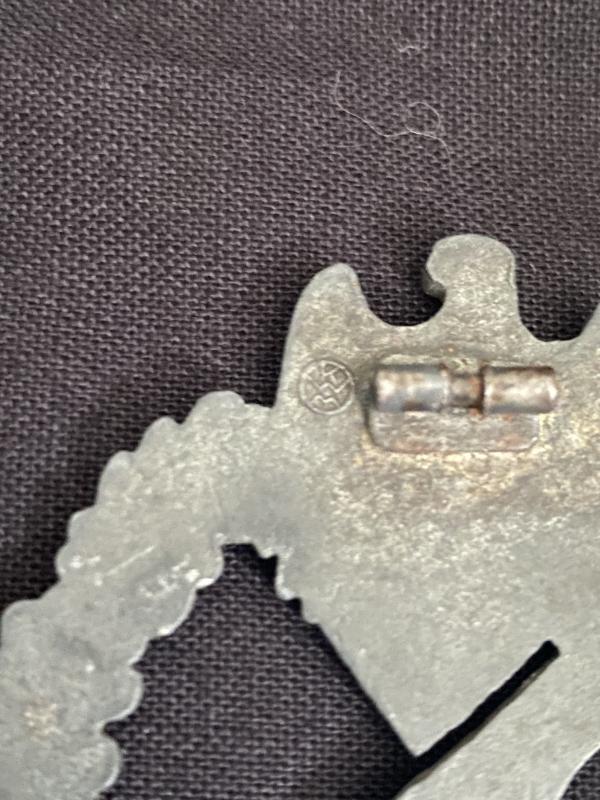 WW2 GERMAN INFANTRY ASSAULT BADGE - KARL WURSTER K.G.