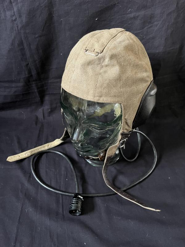 WW2 1939 DATED GERMAN LUFTWAFFE LKP S 101 PILOTS HELMET WITH EARLY THROAT MIC