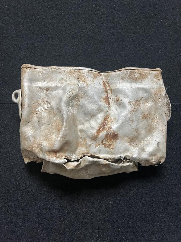 SQUASHED RELIC WW2 GERMAN MESS TIN