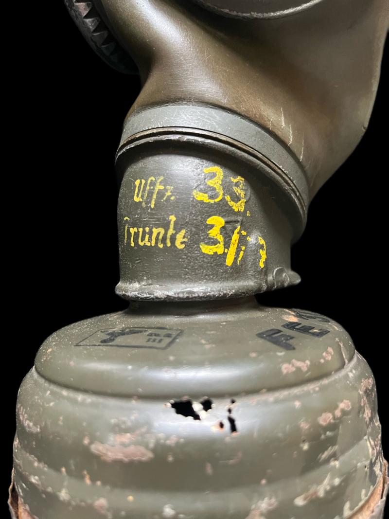 WW2 GERMAN GAS MASK IN A DRAEGER GAS MASK TIN