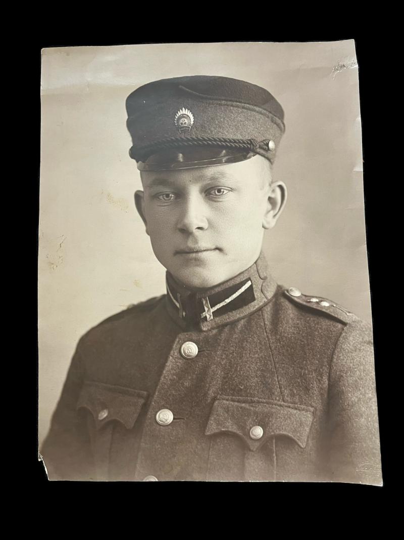 LATVIAN ARMY SOLDIER 1ST INDEPENDENCE PHOTO