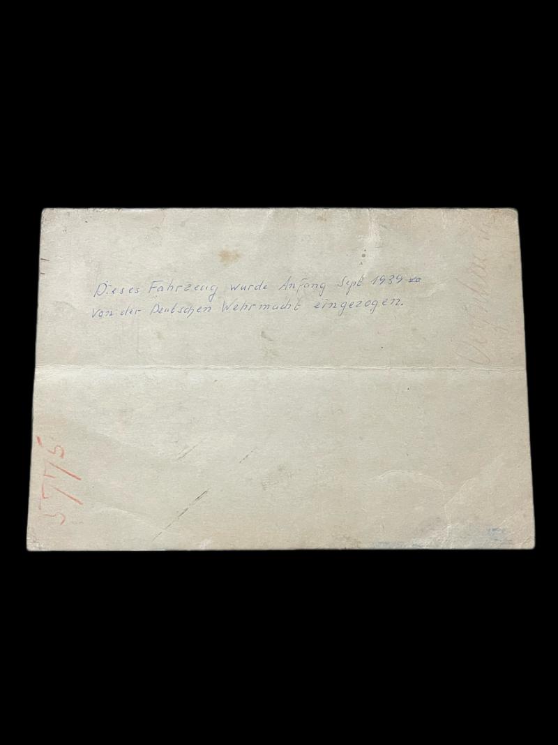 WW2 GERMAN VEHICLE REGISTRATION DOCUMENT