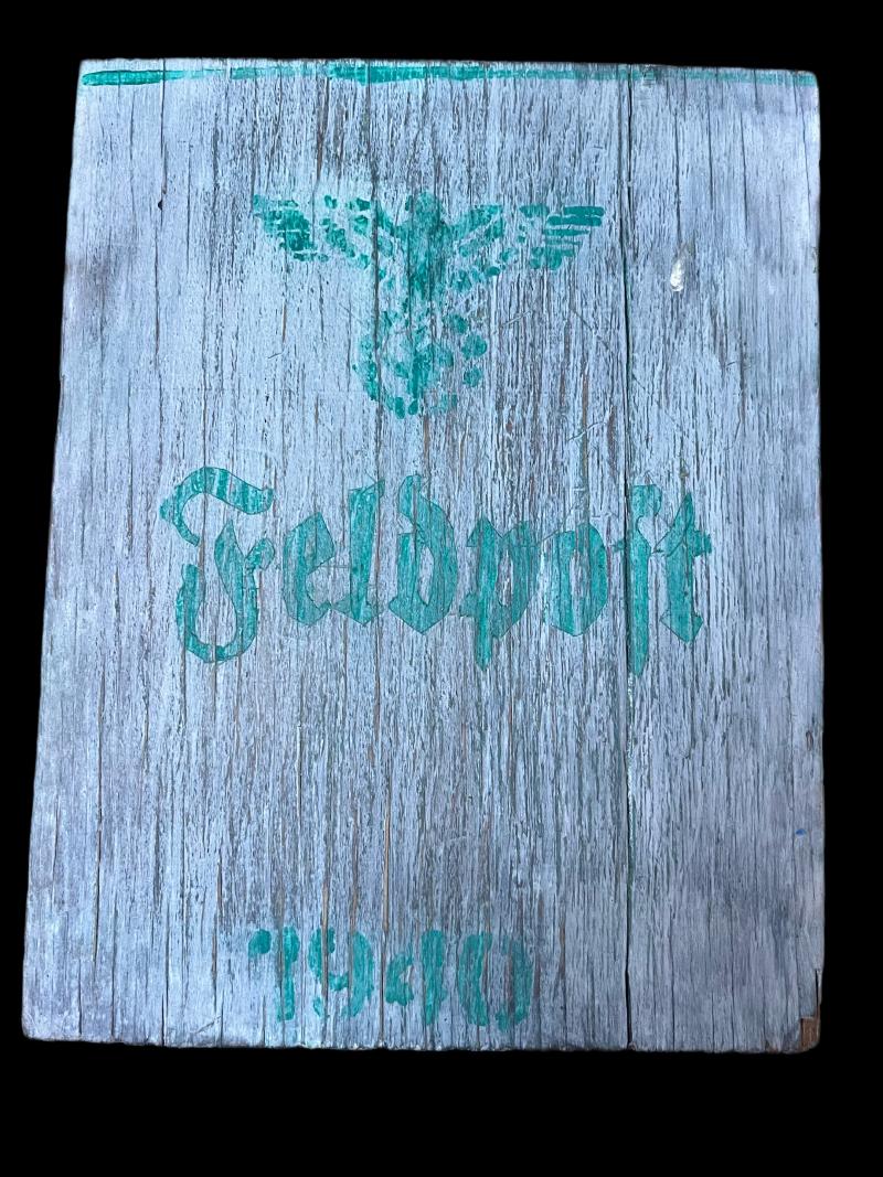 REPRODUCTION WW2 GERMAN FELDPOST WOODEN SIGN
