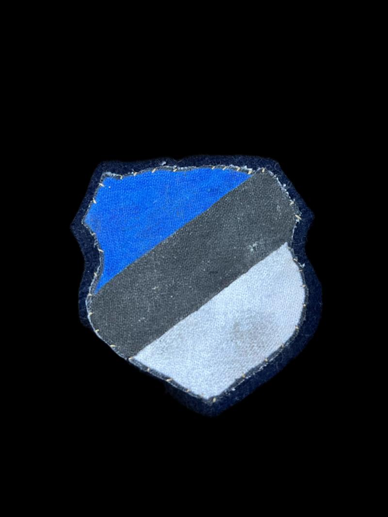 REPRODUCTION WW2 SS ESTONIAN VOLUNTEER SHIELD PATCH