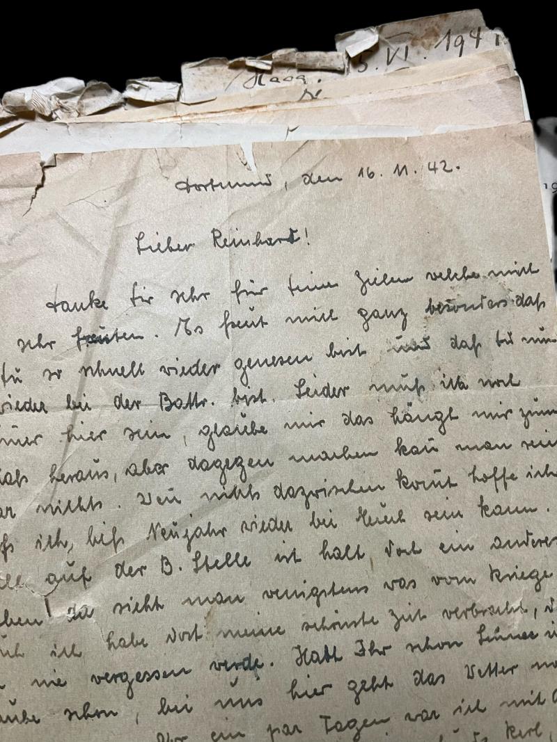 WW2 FAMILY LETTERS/ DOCUMENTS REINHART WASSER/ERWIN WASSER AND OTHER FAMILY MEMBERS
