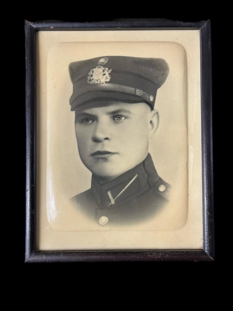 WW2 PICTURE OF A LATVIAN SOLDIER IN FRAME